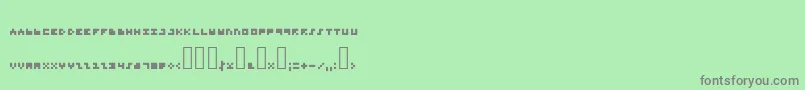 Microtype Font – Gray Fonts on Green Background