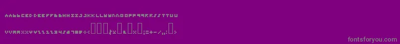 Fonte Microtype – fontes cinzas em um fundo violeta