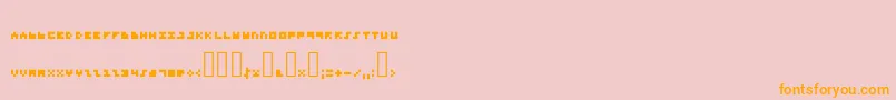 fuente Microtype – Fuentes Naranjas Sobre Fondo Rosa