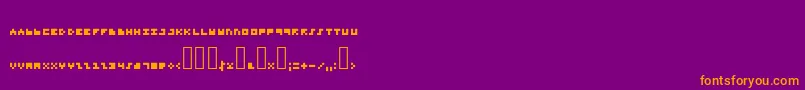 Police Microtype – polices orange sur fond violet