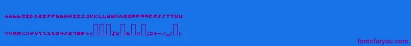 Microtype Font – Purple Fonts on Blue Background