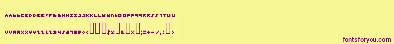Microtype Font – Purple Fonts on Yellow Background