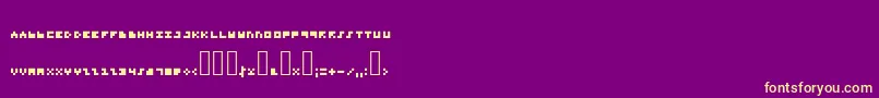 Fonte Microtype – fontes amarelas em um fundo roxo
