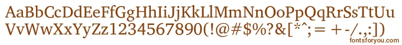 VelekaRegular Font – Brown Fonts on White Background