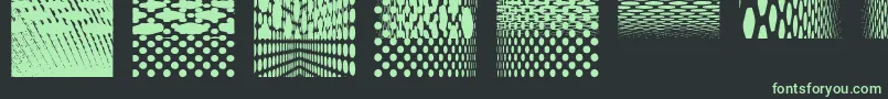Fonte Kleinkarpets1 – fontes verdes em um fundo preto