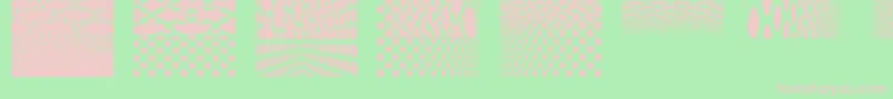 Kleinkarpets1 Font – Pink Fonts on Green Background