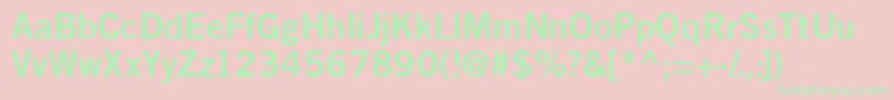 Boringsansbold Font – Green Fonts on Pink Background