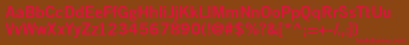 Boringsansbold Font – Red Fonts on Brown Background
