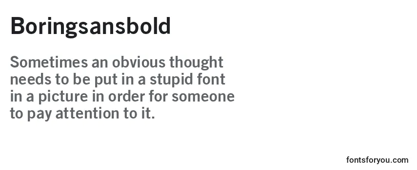 Boringsansbold Font