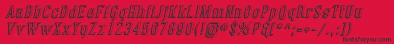 Coving14 Font – Black Fonts on Red Background