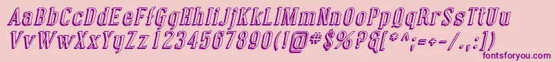 Coving14 Font – Purple Fonts on Pink Background