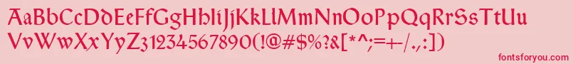 Шрифт TypographerRotundaAlt – красные шрифты на розовом фоне