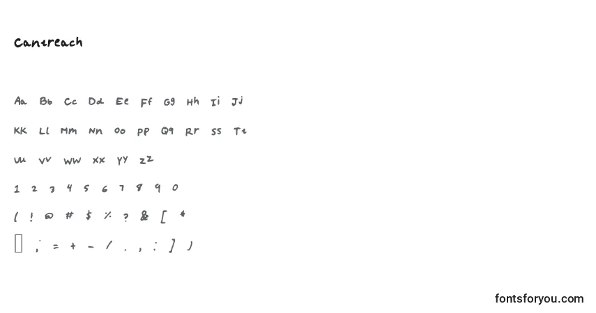 Шрифт Cantreach – алфавит, цифры, специальные символы