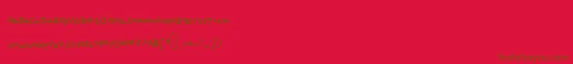 Шрифт Cantreach – коричневые шрифты на красном фоне