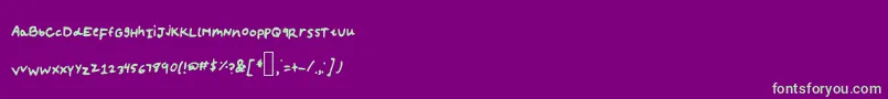 Cantreach Font – Green Fonts on Purple Background