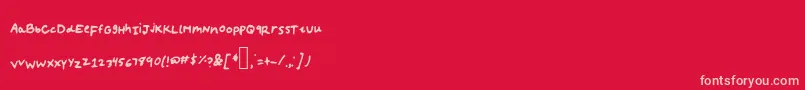 Cantreach Font – Pink Fonts on Red Background