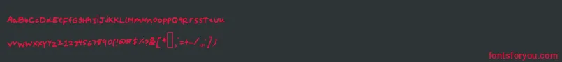Cantreach Font – Red Fonts on Black Background