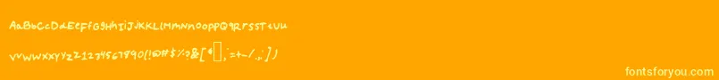 Cantreach Font – Yellow Fonts on Orange Background