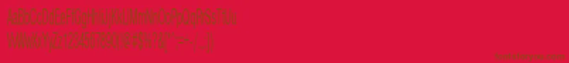 Police Pragmaticactt40n – polices brunes sur fond rouge