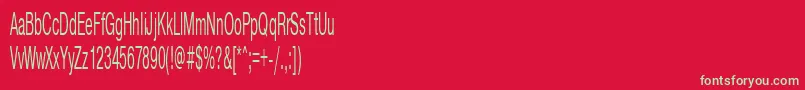 Pragmaticactt40n Font – Green Fonts on Red Background