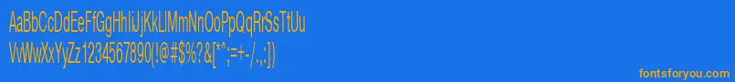 Pragmaticactt40n Font – Orange Fonts on Blue Background