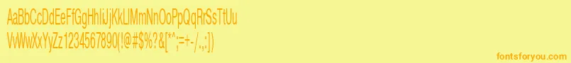 Pragmaticactt40n Font – Orange Fonts on Yellow Background