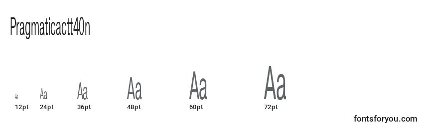 Größen der Schriftart Pragmaticactt40n