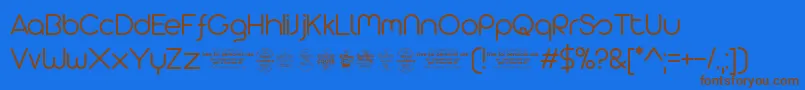 Arista2.0alternateLighttrial Font – Brown Fonts on Blue Background