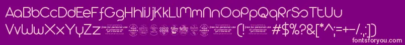 Arista2.0alternateLighttrial Font – Pink Fonts on Purple Background