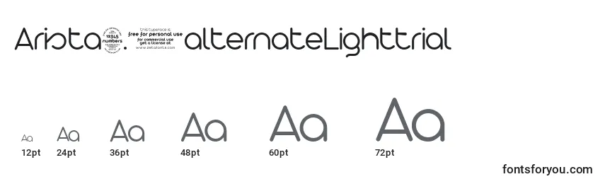 Tamaños de fuente Arista2.0alternateLighttrial