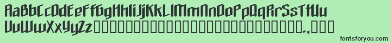 Шрифт Theloveyoufindinhell – чёрные шрифты на зелёном фоне