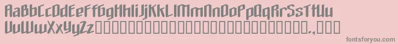 フォントTheloveyoufindinhell – ピンクの背景に灰色の文字