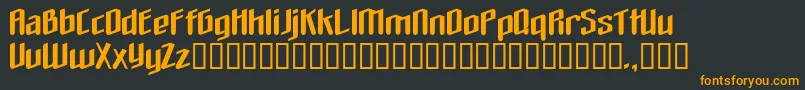 Шрифт Theloveyoufindinhell – оранжевые шрифты на чёрном фоне