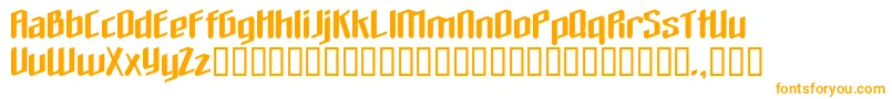 Шрифт Theloveyoufindinhell – оранжевые шрифты на белом фоне