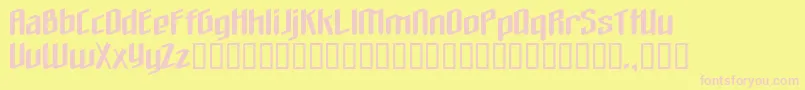 Theloveyoufindinhell Font – Pink Fonts on Yellow Background