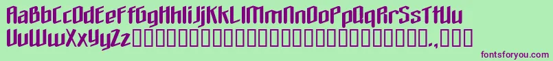 Theloveyoufindinhell Font – Purple Fonts on Green Background