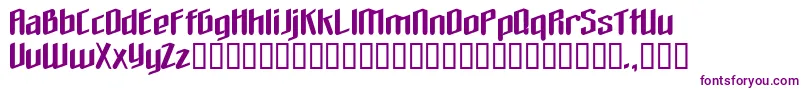 フォントTheloveyoufindinhell – 白い背景に紫のフォント