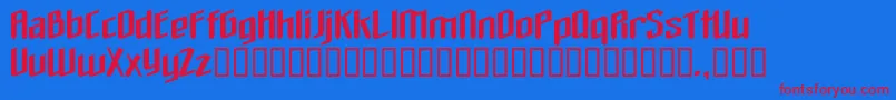 フォントTheloveyoufindinhell – 赤い文字の青い背景
