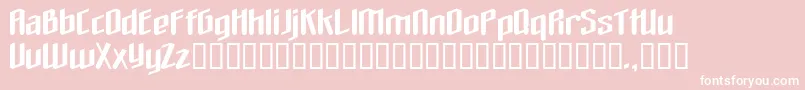 Theloveyoufindinhell-fontti – valkoiset fontit vaaleanpunaisella taustalla