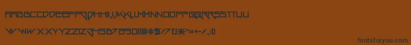 GangWolfik Font – Black Fonts on Brown Background
