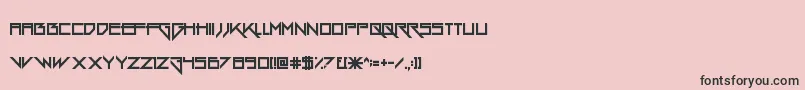 GangWolfik-fontti – mustat fontit vaaleanpunaisella taustalla