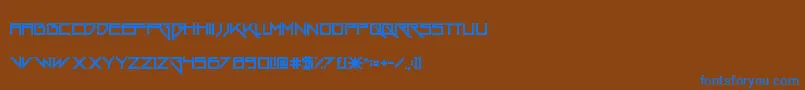 GangWolfik Font – Blue Fonts on Brown Background