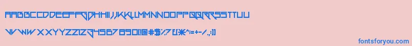 GangWolfik Font – Blue Fonts on Pink Background
