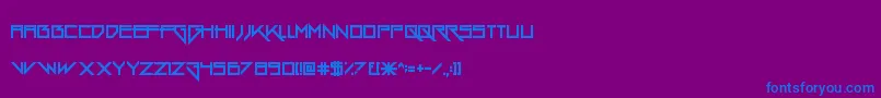 Шрифт GangWolfik – синие шрифты на фиолетовом фоне