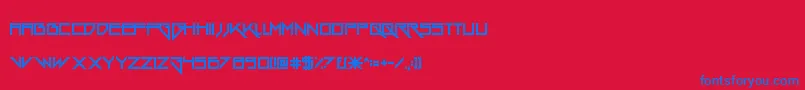 GangWolfik-fontti – siniset fontit punaisella taustalla