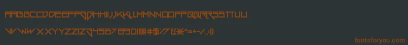 GangWolfik-fontti – ruskeat fontit mustalla taustalla