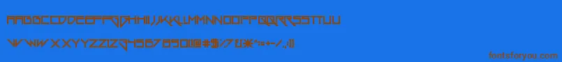 Шрифт GangWolfik – коричневые шрифты на синем фоне