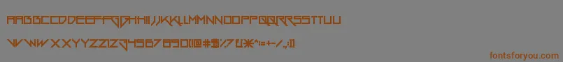 Шрифт GangWolfik – коричневые шрифты на сером фоне