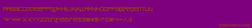 Шрифт GangWolfik – коричневые шрифты на фиолетовом фоне