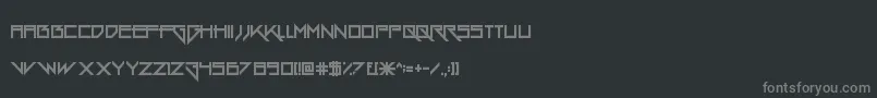 GangWolfik Font – Gray Fonts on Black Background